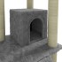 Rascador para gatos con postes de sisal gris claro 155