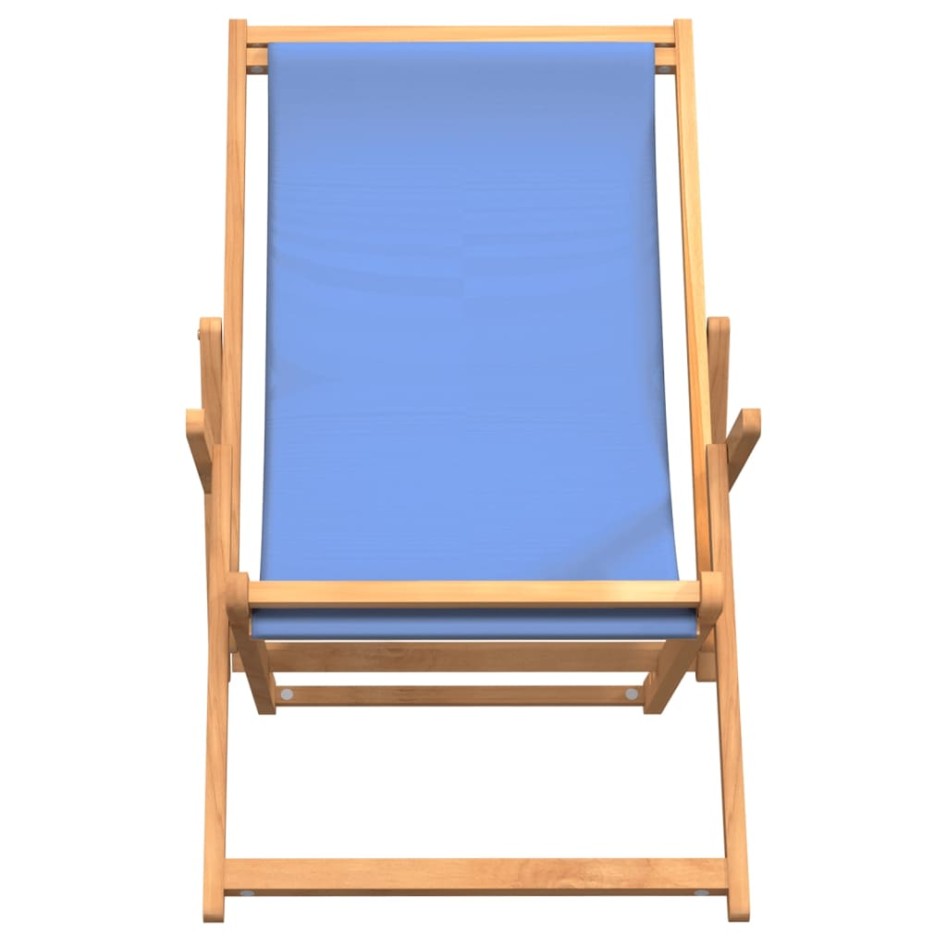 Silla de playa plegable de madera maciza de teca