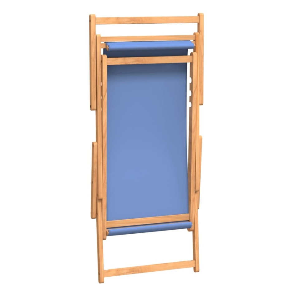 Silla de playa plegable de madera maciza de teca