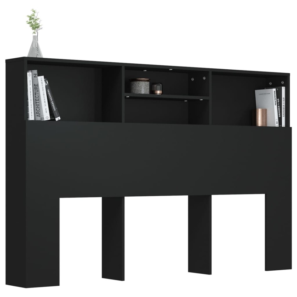 Mueble cabecero negro 160x19x103,5