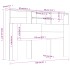 Mueble cabecero negro 160x19x103,5
