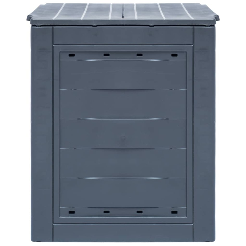 Compostador de jardín gris 60x60x73 cm 260