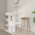 Mesa bar estante almacenaje contrachapada blanco