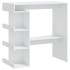 Mesa bar estante almacenaje contrachapada blanco