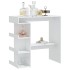 Mesa bar estante almacenaje contrachapada blanco