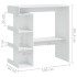 Mesa bar estante almacenaje contrachapada blanco