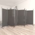 Biombo divisor de 6 paneles de tela gris antracita 520x180