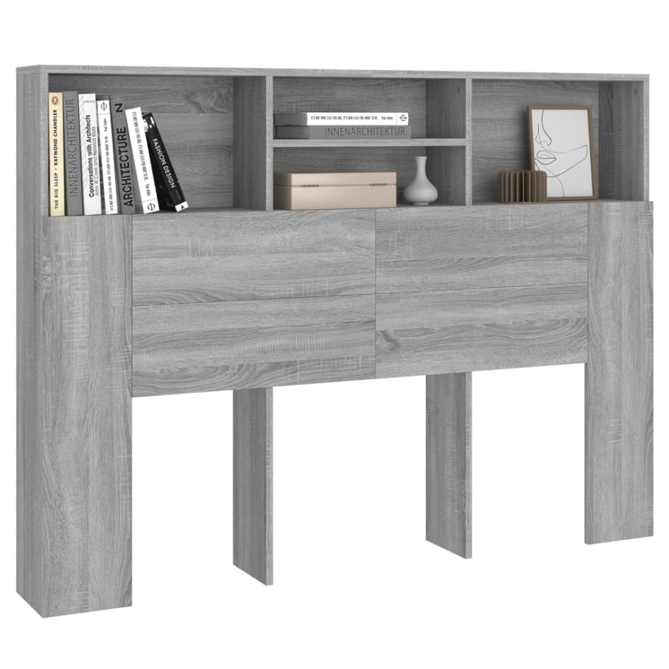 Mueble cabecero gris Sonoma 140x19x103,5