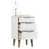 Mesita de noche MOLDE madera maciza de pino blanca 40x35x65