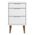 Mesita de noche MOLDE madera maciza de pino blanca 40x35x65