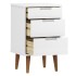 Mesita de noche MOLDE madera maciza de pino blanca 40x35x65