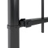Valla de jardín con puntas de aro acero negro 1,8