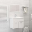 Conjunto de muebles de baño 2 piezas contrachapada blanco