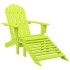 Silla jardín Adirondack con otomana madera maciza abeto