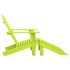 Silla jardín Adirondack con otomana madera maciza abeto