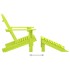 Silla jardín Adirondack con otomana madera maciza abeto