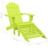 Silla jardín Adirondack con otomana madera maciza abeto