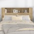 Mueble cabecero color roble Sonoma 160x18,5x104,5