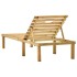 Tumbona de jardín con mesa de madera de pino