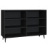Aparador de madera contrachapada negro 103,5x35x70