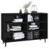 Aparador de madera contrachapada negro 103,5x35x70