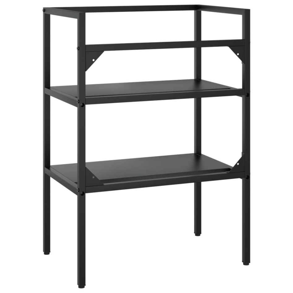 Estructura de lavabo de hierro negro 59x38x83