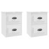 Mesitas de noche de pared 2 uds blanco 41,5x36x53