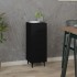 Aparador de madera contrachapada negro 34,5x34x90
