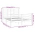 Estructura de cama de madera maciza blanco 140x190
