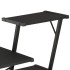 Escritorio con estantería negro 116x50x93