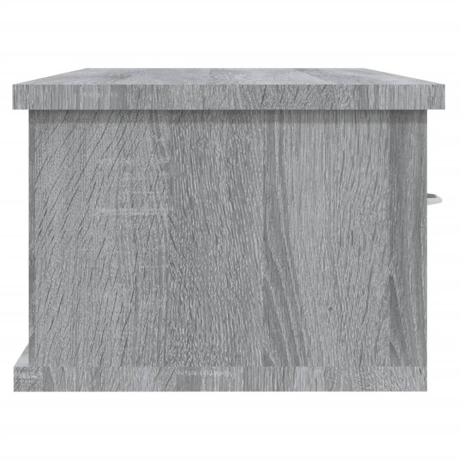 Armario de pared madera de ingeniería gris Sonoma 88x26x18,5