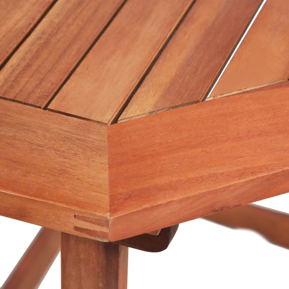 Mesa para terraza bistró madera maciza de acacia 90x50x75