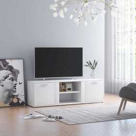 Mueble de TV madera contrachapada blanco 120x34x37