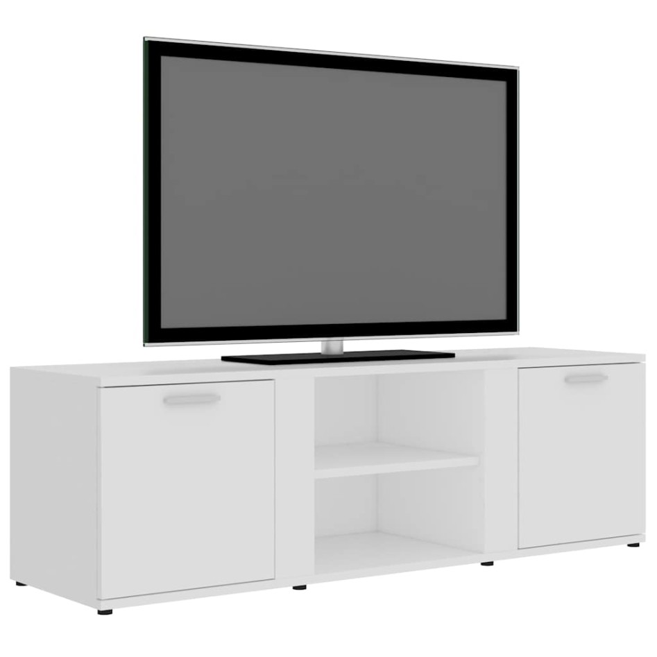 Mueble de TV madera contrachapada blanco 120x34x37