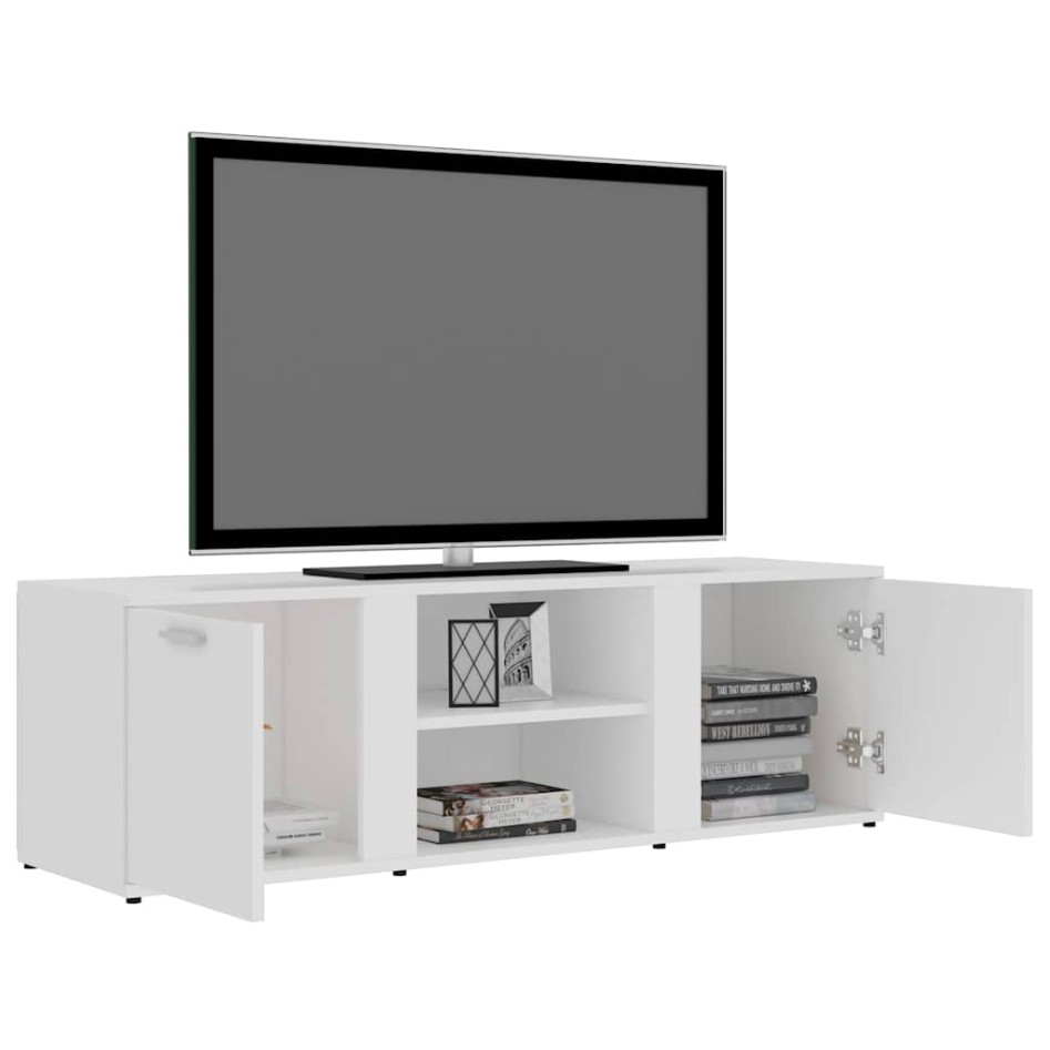 Mueble de TV madera contrachapada blanco 120x34x37