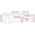 Mueble de TV madera contrachapada blanco 120x34x37