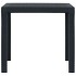 Mesa de jardín plástico aspecto ratán gris antracita 79x79x72