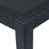 Mesa de jardín plástico aspecto ratán gris antracita 79x79x72