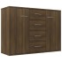 Aparador madera contrachapada roble marrón 88x30x65