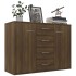 Aparador madera contrachapada roble marrón 88x30x65