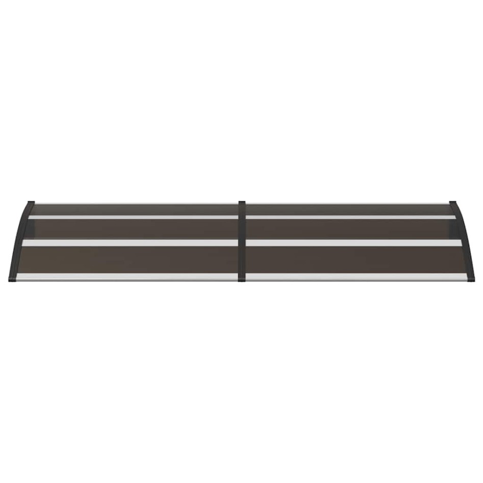 Marquesina de puerta PC negro 200x75