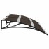Marquesina de puerta PC negro 200x75