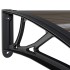 Marquesina de puerta PC negro 200x75