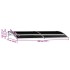 Marquesina de puerta PC negro 200x75