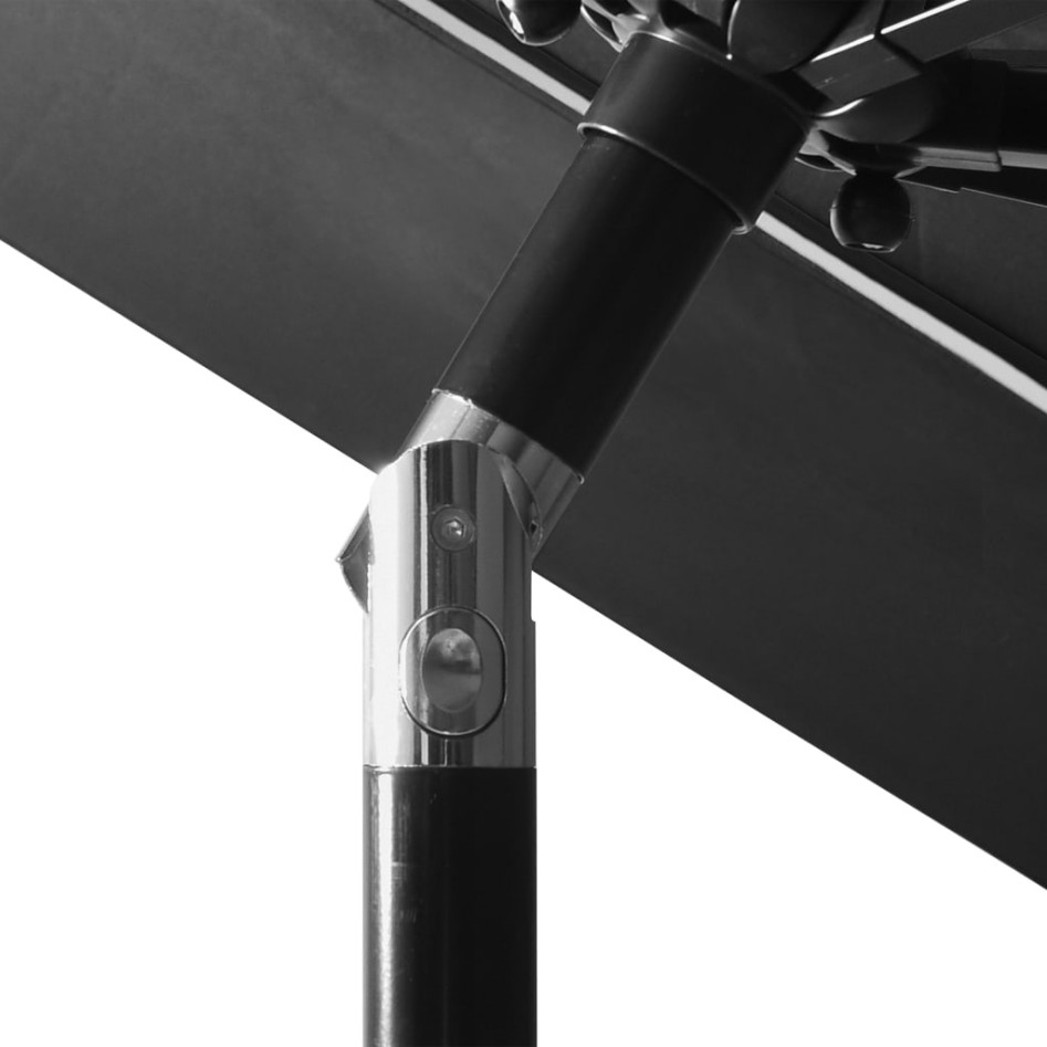 Sombrilla jardín 3 niveles con palo de aluminio antracita 3