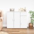 Aparador de madera contrachapada blanco 91x29,5x75