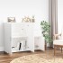 Aparador de madera contrachapada blanco 91x29,5x75