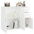 Aparador de madera contrachapada blanco 91x29,5x75