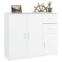 Aparador de madera contrachapada blanco 91x29,5x75