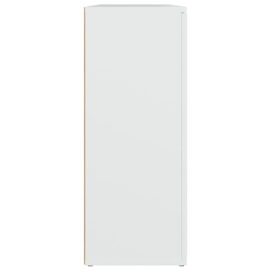 Aparador de madera contrachapada blanco 91x29,5x75